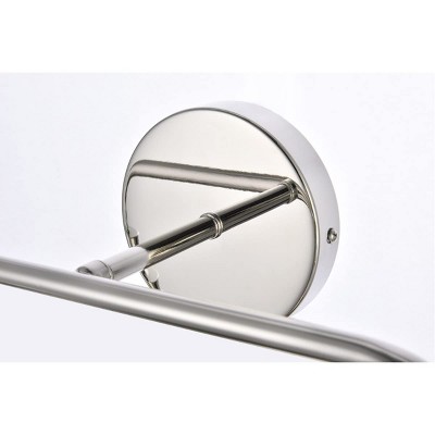 Polished Nickel and Clear Glass 2-Light Bath Sconce