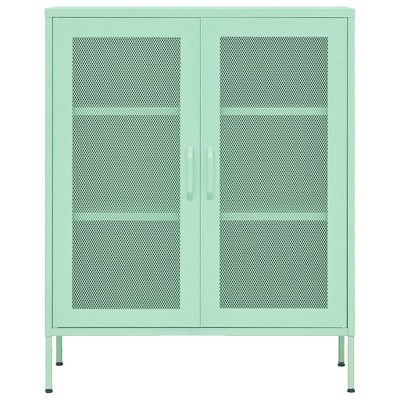 Mint Steel Office Storage Cabinet with Adjustable Shelves