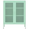 VidaXL Storage Cabinet Mint 31.5"x13.8"x40" Steel - 3 of 4