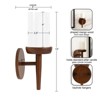 Kate and Laurel Shae Wood and Glass Wall Sconce - 2 of 4