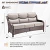 Gymojoy Outdoor Wicker Sofa PE Rattan Patio Couch Sofa for Garden - 2 of 4