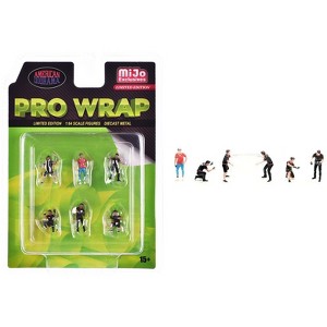 "Pro Wrap" 6 piece Diecast Figure Set (6 Figures) Limited Edition for 1/64 Scale Models by American Diorama - 1 of 4