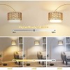 Dimmable Floor Lamp, LED Edison Bulb Included, Arc Floor Lamps for Living Room Modern Standing Lamp with Linen Shade for Bedroom Office - 4 of 4