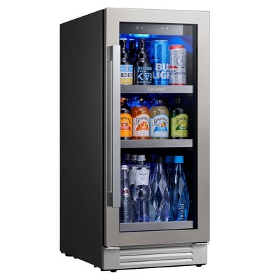 Ca'Lefort Beverage Cooler Refrigerator Soda Drink Mini Fridge 15 in. 100 Cans (12 oz.), Built-in or Freestanding Frost-Free