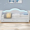 Twin Size Upholstered Daybed with LED and 3 Drawers for Bedroom or Guest Room - 3 of 4