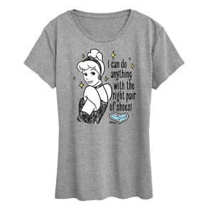 Women's - Disney - Can Do Anything With Shoes Short Sleeve Graphic T-Shirt - 1 of 4