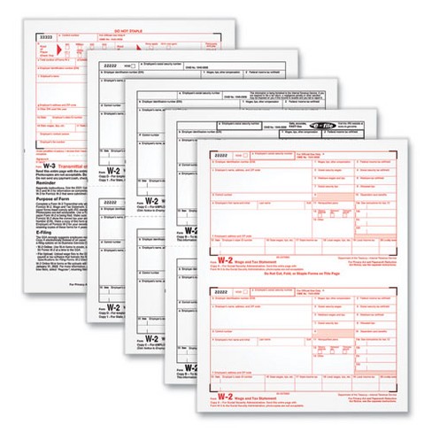 Tops W-2 Tax Forms For Inkjet/laser Printers, Fiscal Year: 2023, Four ...