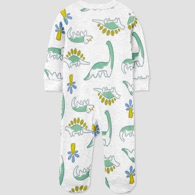 Image of Carter's Just One You® Baby Boys' Dino Footed Pajama - Gray 3M