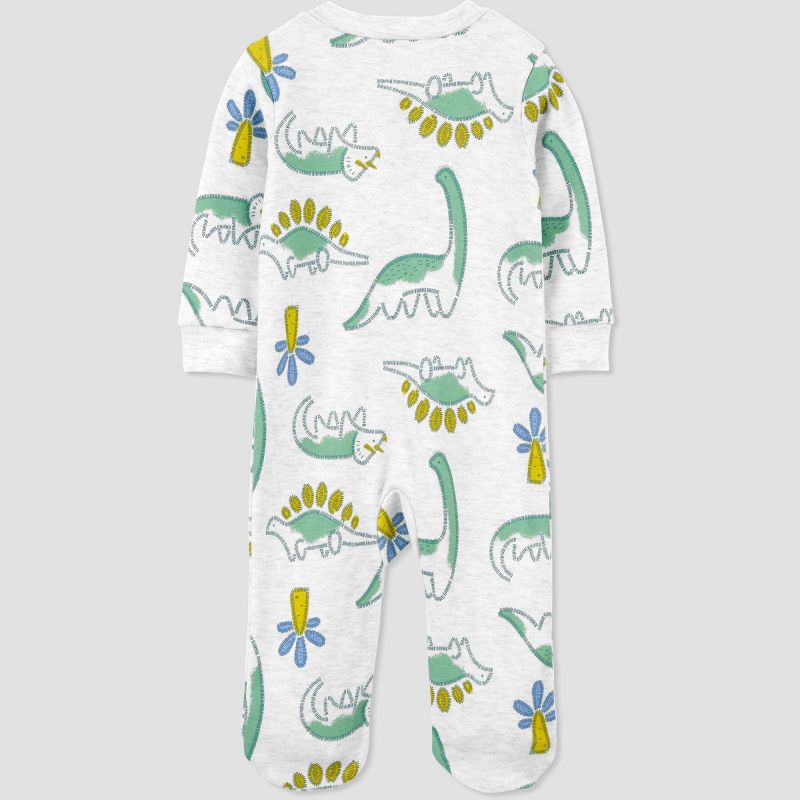 Carter's Just One You® Baby Boys' Dino Footed Pajama - Gray, 4 of 10