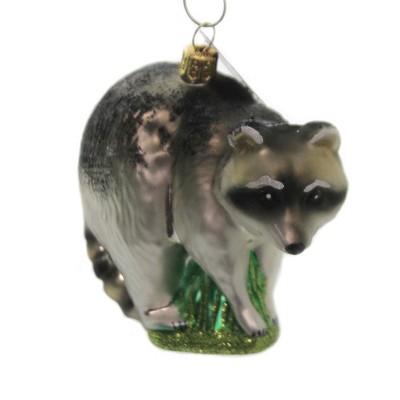 Holiday Ornaments 3.25" Raccoon. Black Mask Black Tail Rings  -  Tree Ornaments