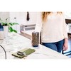 Elanze Designs 20 oz Stainless Steel On the Go Insulated Travel Tumbler With Push Top Lid, Tangerine Orange Cheetah Leopard Print Blue - 4 of 4