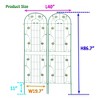 MOEPISY 2 Pack Metal Garden Trellis 86.7 inch x 19.7 inch Rustproof Trellis for Climbing Plants Outdoor Flower - 2 of 4