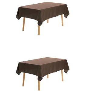 Unique Bargains Cotton Linen Waterproof Spillproof Wrinkle-Free Table Cover 2 Packs - 1 of 4