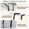 NicBex Rectangular Dining Table,Modern Kitchen Table with Tempered Glass Tabletop and Metal Legs - 4 of 4