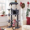 Large Multi-Level Cat Tree, 63 Inches Tall with Sisal-Covered Scratching Posts, Condo, Hammock - 2 of 4