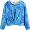 Arshiner Hoodies for Teen Girls Twist Front Tie Dye Hooded Sweatshirt Casual Long Sleeve Tops Clothes for 5-13 Years - 4 of 4