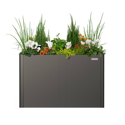 Urban Charcoal 32" Tall Modern Metal Raised Garden Bed