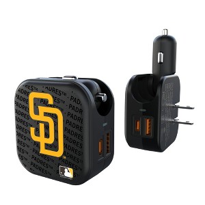 MLB National League Teams Text Backdrop 18-Watt 2 in 1 USB A/C Charger - 1 of 3