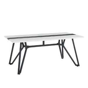 Ridstar Rectangular Large Dining Table with Adjustable Legs For Dining Room & Living Room-White - 1 of 4