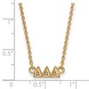 Black Bow Jewelry 14k Yellow Gold Plated Sterling Silver Delta Delta Delta Greek Life Necklace 18 Inch - 2 of 4