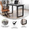 Emma and Oliver 48x24 Dining or Gaming Table with Double Sided Laminate Table Top and Heavy Duty U-Frame Steel Base - 3 of 4