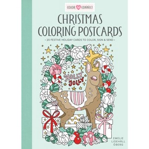 Christmas Coloring Postcards - (Color and Connect) by  Emelie Lidehäll Öberg (Paperback) - 1 of 1