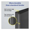 Avery Durable Non-View Binder with DuraHinge and EZD Rings, 3 Rings, 1" Capacity, 11 x 8.5, Black, (8302) - image 3 of 4