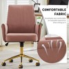 QingMoon Stripes Corduroy Office Chair, Adjustable Swivel Desk Chair, Ergonomic Computer Chair with Gold Base for Living Room and Study - 3 of 4