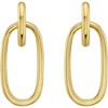 14k Yellow Gold 31mm Oval Linked Hoop Earrings - 3 of 4