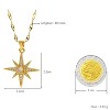 Gold-Tone North Star Pendant Necklace with Cubic Zirconia, Celestial Jewelry for Women, Symbol of Guidance & Elegance for Daily & Special Occasions - 4 of 4