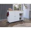 Depot E-Shop Kitchen Island Cart, Six Carter, One Drawer, Double Door Cabinet, Two External Shelves, Four Interior Shelves - 3 of 4