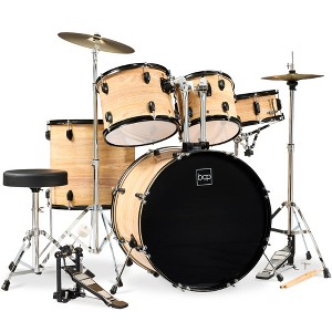 Best Choice Products 5-Piece Beginner Drum Set w/ Snare, Bass, Toms, Cymbal, Hi-Hat, Sticks, Chair, Drum Pedal - 1 of 4