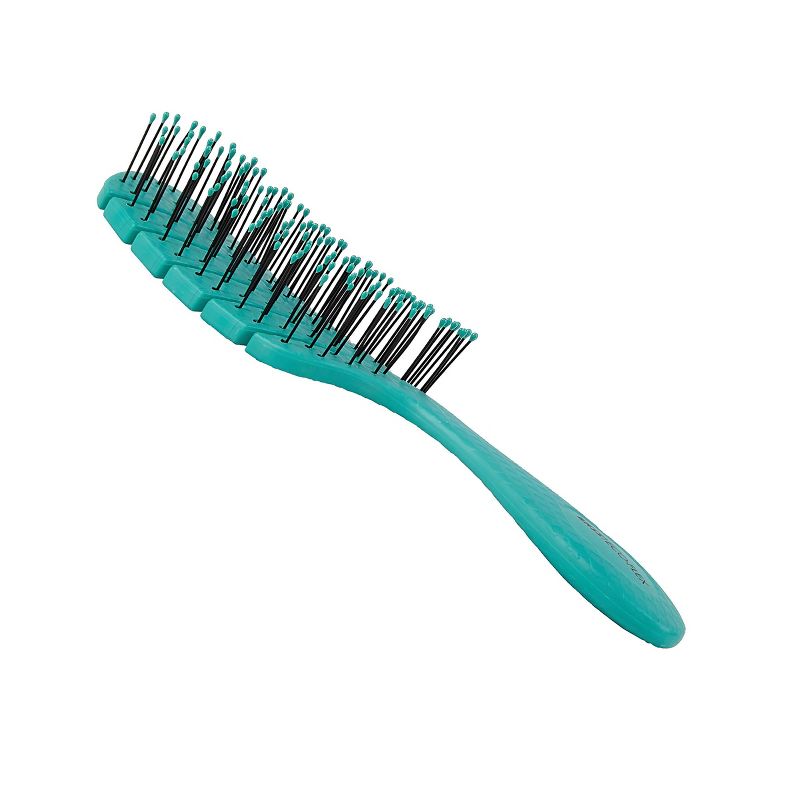 Bass Brushes BIO-FLEX Detangler Hair Brush Patented Pure Plant Handle Flexible Nylon Pins, 3 of 6