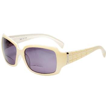 Calabria 830 Ladies Oversized Bi-Focal Reading Sunglasses in Pearl/Multi-Color +2.50-(Frame Width: 138mm|Lens Height: 51mm|Lens Width: 59mm)