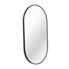 FONTOI Black Metal Oval Wall Mirror, Modern Decorative Accent Mirror Contemporary Interior Style for Living Room Bedroom Office, Black, 33"*20"*1.1" - 2 of 4