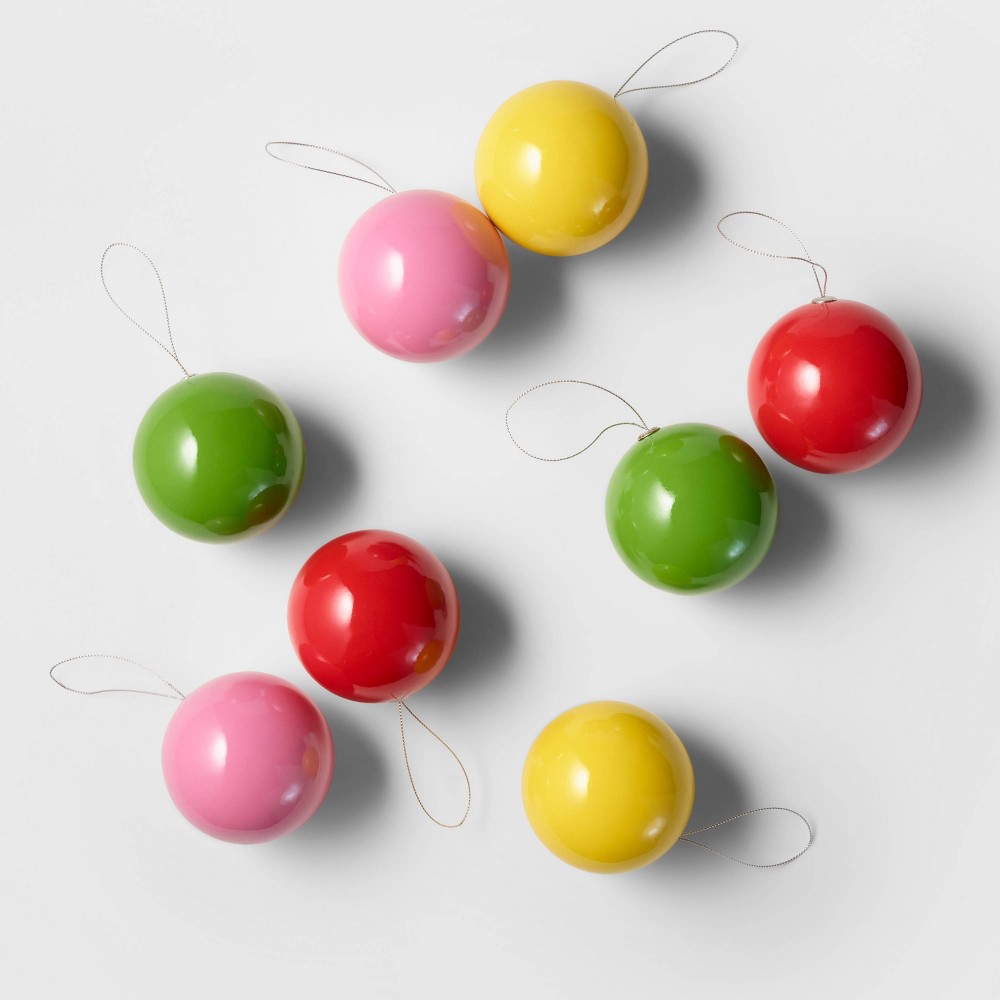 8pk Round Christmas Ornaments Warm - Wondershop