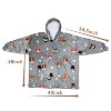 Catalonia Woman Wearable Blanket Hoodie Oversized Sweatshirt, Warm Fleece Pullover Adult Blanket, Cozy Birthday Gift for Woman Wife - 4 of 4