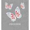 "Freedom" Three Butterflies Adult Long Sleeve Hoodie - 2 of 2