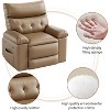 360° Rocker Recliner Chair with Side Pocket, Electric Recliner Chair PU Leather ,Plush Lounge Chair for Living Room, Bedroom - 2 of 4