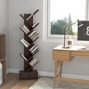 Tangkula 10-tier Tree-shaped Bookshelf with Drawer 59” Wood Bookshelf w/ 10 Compartments Home Organizer Display Shelf Beige/Brown - 4 of 4