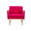 LOVMOR Modern Accent Chair w/Rose Golden feet & Upholstered,leisure single sofa for Living Room Bedroom Office - 3 of 4