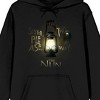 The Nun Sister Please This Way Long Sleeve Women's Black Hooded Sweatshirt - 2 of 3