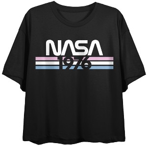 NASA 1976 Women's Black Crop Top - 1 of 2