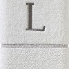 SKL Home By Saturday Knight Ltd Casual Monogram Hand Towel Set L - 2-Count - 16X26", White - 3 of 3