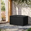 OBOKATA 100 Gallon lockable storage box, waterproof and UV resistant for outdoor mat storage, garden tool and swimming pool accessory storage, Black - 3 of 4