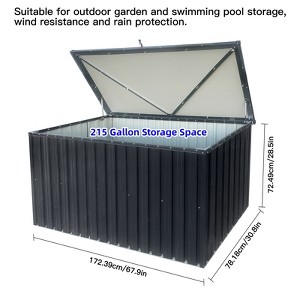 Cesicia Metal Storage Box Store Large, Outdoor Use - 1 of 4