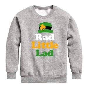 Boys' - Instant Message - St. Patrick's Day Rad Little Lad Graphic Long Sleeve Fleece Sweatshirt - 1 of 4
