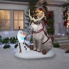 Gemmy Christmas Airblown Inflatable Olaf and Sven w/LEDs Scene Disney , 7 ft Tall, Multicolored - 2 of 3