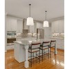 Weston 5-Light Dimmable Pendant - Chic Brushed Nickel Steel with Cream Fabric Shade - 2 of 4