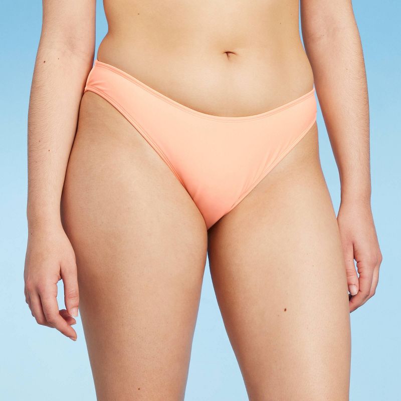 Women's Scoop Front High Leg Cheeky Bikini Bottom - Wild Fable™, 1 of 11